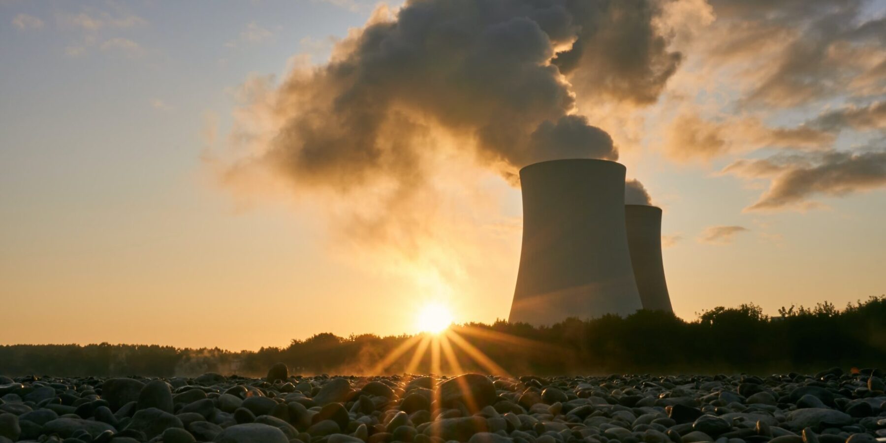 nuclear power plant stacks