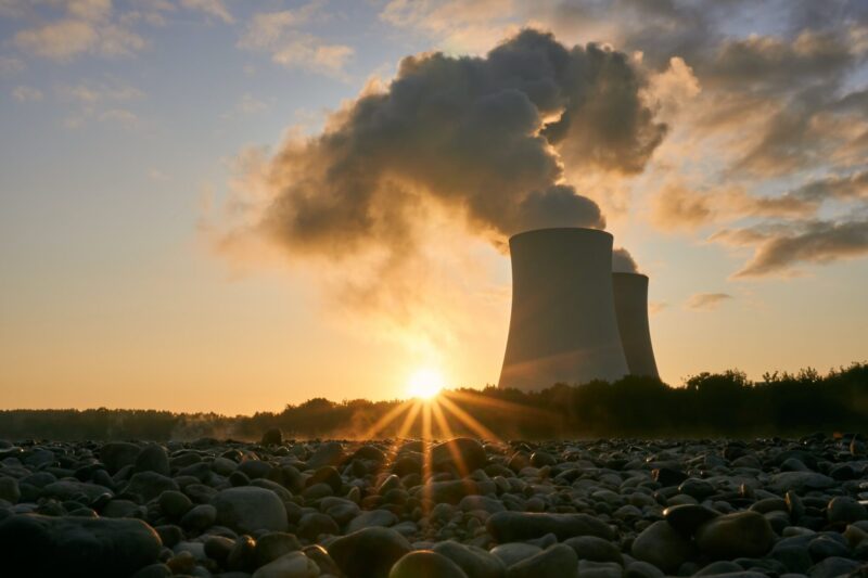 nuclear power plant stacks